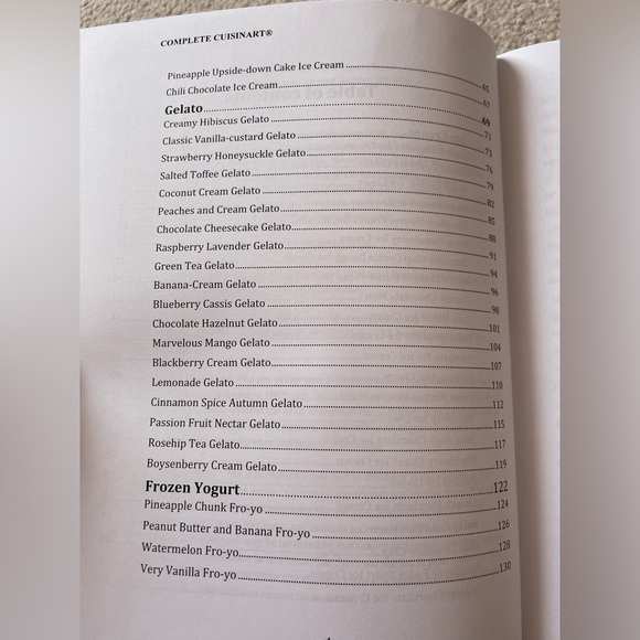 Cuisinart Homemade Frozen Yogurt, Sorbet, Gelato, Ice Cream Maker Book - Picture 4 of 11